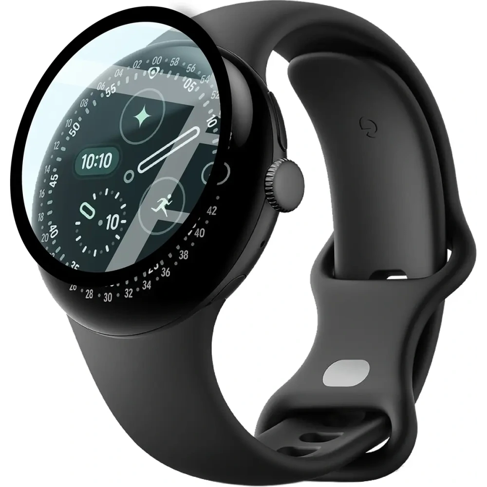 Szkło hybrydowe Bizon Glass Watch Edge Hybrid do Google Pixel Watch 4 41 mm czarne