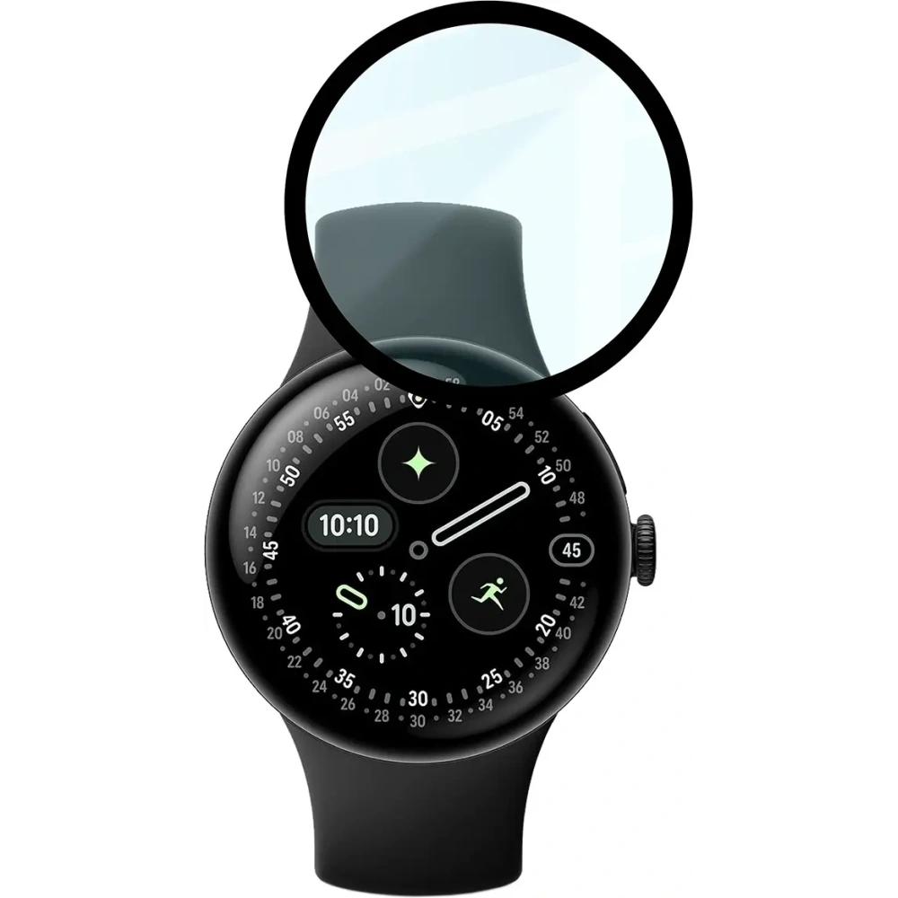 Szkło hybrydowe Bizon Glass Watch Edge Hybrid do Google Pixel Watch 4 41 mm czarne