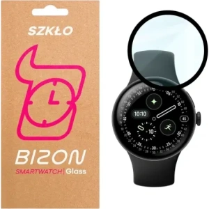 Szkło hybrydowe Bizon Glass Watch Edge Hybrid do Google Pixel Watch 4 45 mm czarne