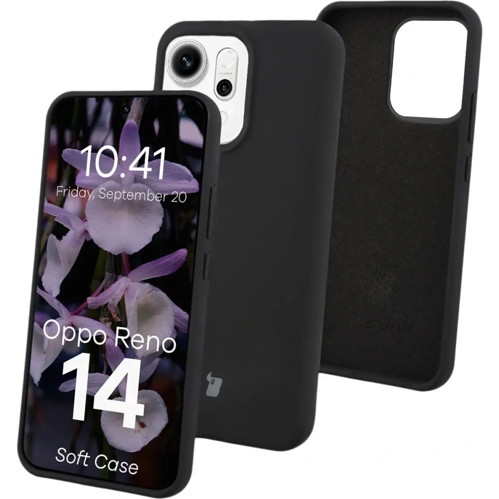 Silikonowe etui Bizon Soft Case do Oppo Reno 14 czarne