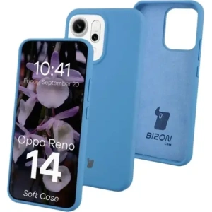 Silikonowe etui Bizon Soft Case do Oppo Reno 14 niebieskie