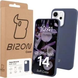 Silikonowe etui Bizon Soft Case do Oppo Reno 14 ciemnoniebieskie