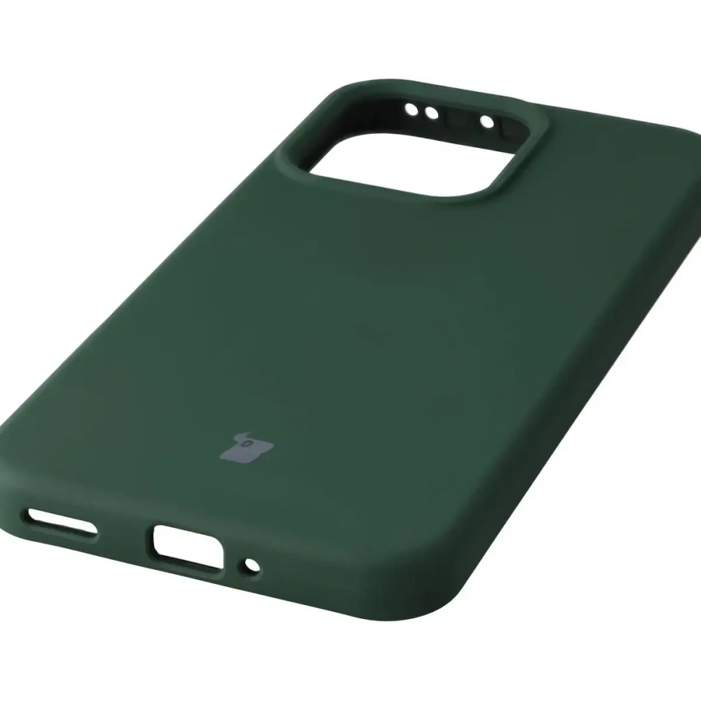 Silikonowe etui Bizon Soft Case do Oppo Reno 14 ciemnozielone