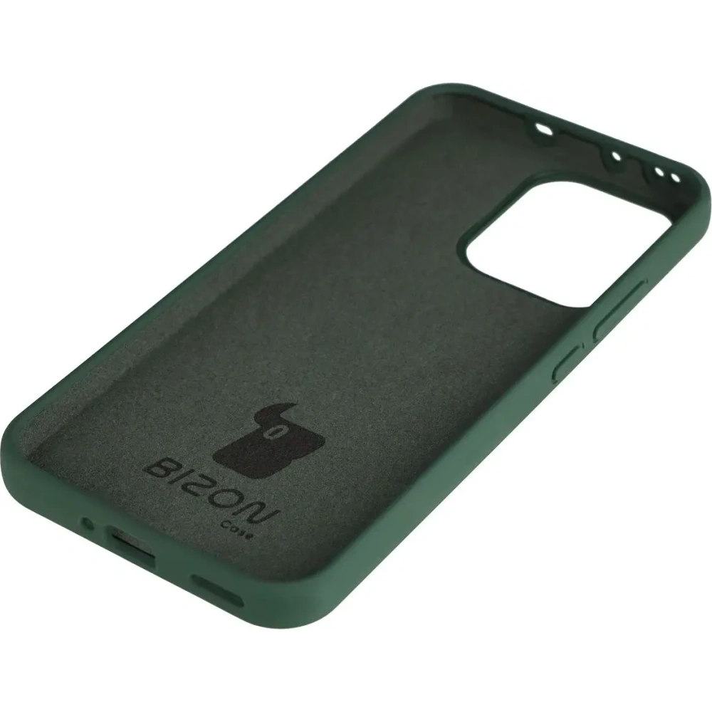Silikonowe etui Bizon Soft Case do Oppo Reno 14 ciemnozielone