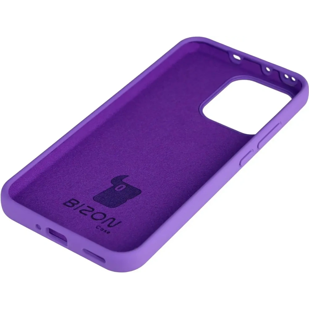 Silikonowe etui Bizon Soft Case do Oppo Reno 14 fioletowe