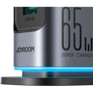 Ładowarka Joyroom JR-TCM02 GaN 65W stacja ładująca 4xUSB-C 2xUSB-A wtyczka UK szara