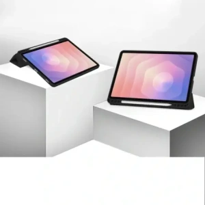 Etui z klapką Bizon Case Tab Lizard do Samsung Samsung Galaxy Tab S11 czarne