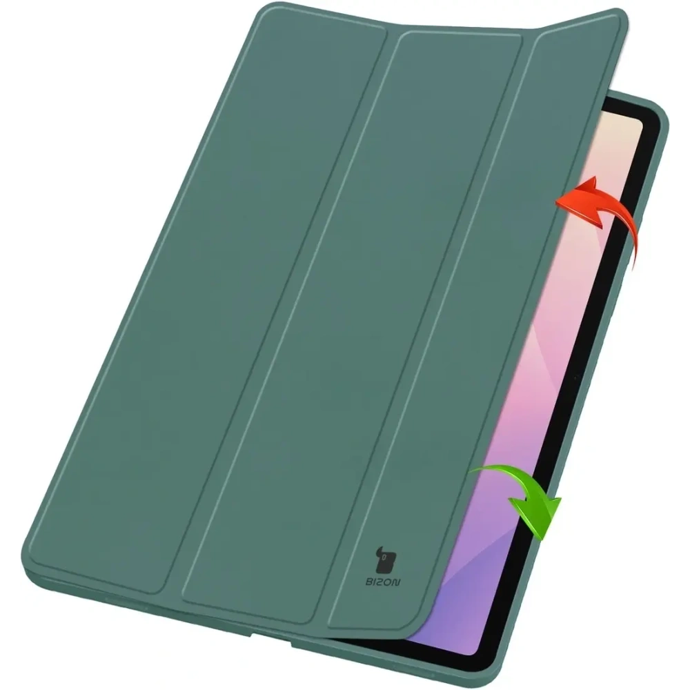 Etui z klapką Bizon Case Tab Lizard do Samsung Samsung Galaxy Tab S11 ciemnozielone