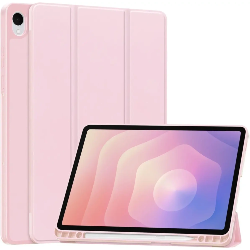 Etui z klapką Bizon Case Tab Lizard do Samsung Samsung Galaxy Tab S11 różowe