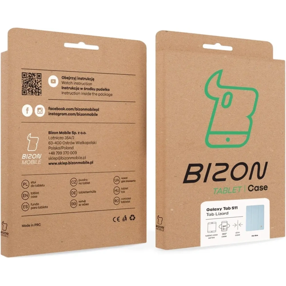 Etui z klapką Bizon Case Tab Lizard do Samsung Samsung Galaxy Tab S11 błękitne
