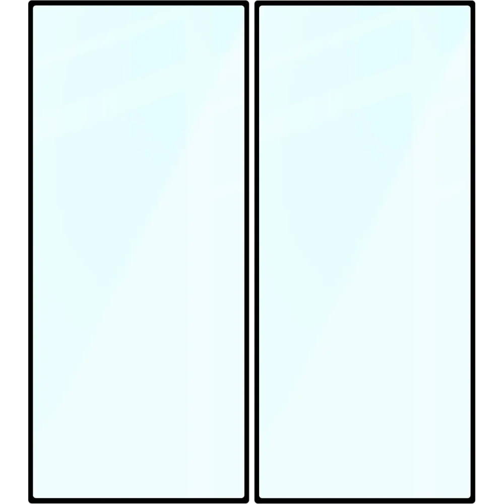 Szkło hartowane Bizon Glass Edge Duo do Samsung Galaxy Z Fold7 czarna ramka [2 PACK]