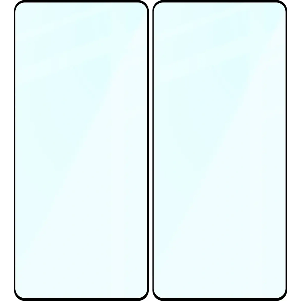 Szkło hartowane Bizon Glass Edge Duo do Xiaomi POCO F5 czarna ramka [2 PACK]