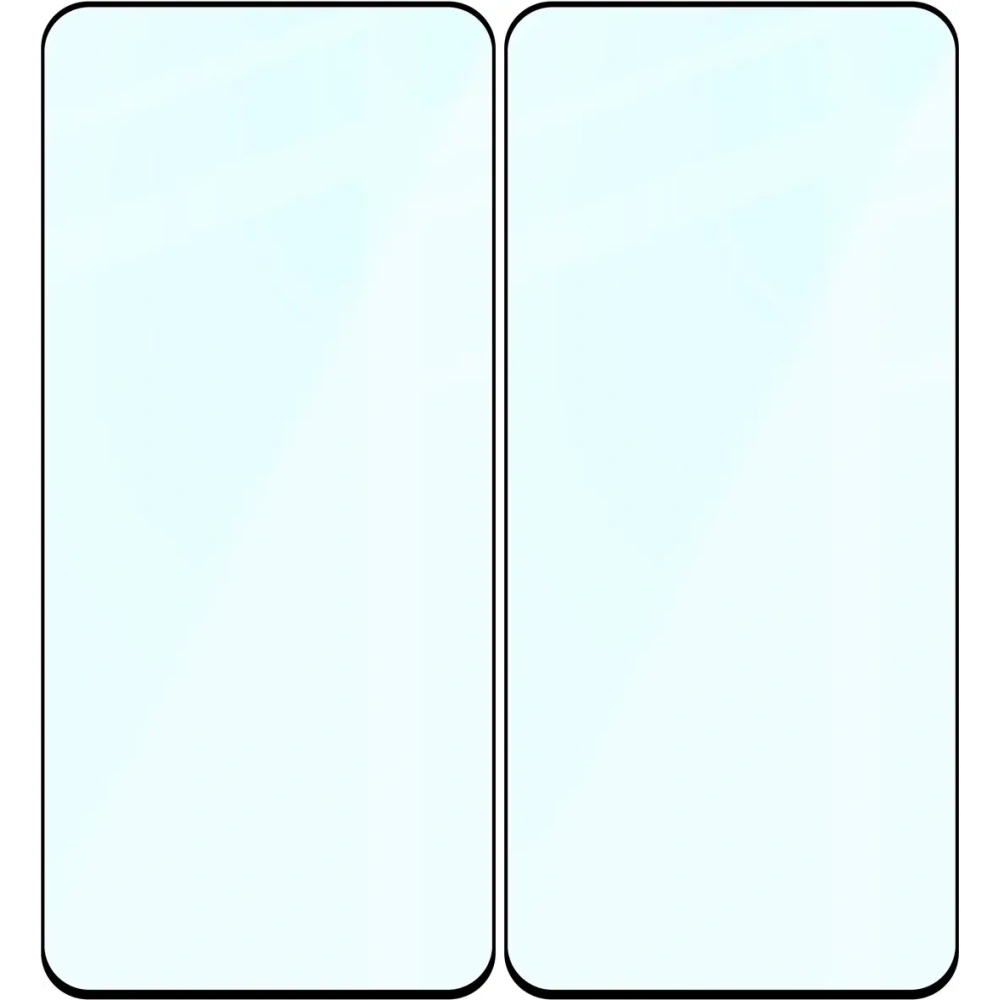 Szkło hartowane Bizon Glass Edge Duo do Xiaomi Redmi Note 14 4G / 5G / POCO M7 Pro 5G czarna ramka [2 PACK]