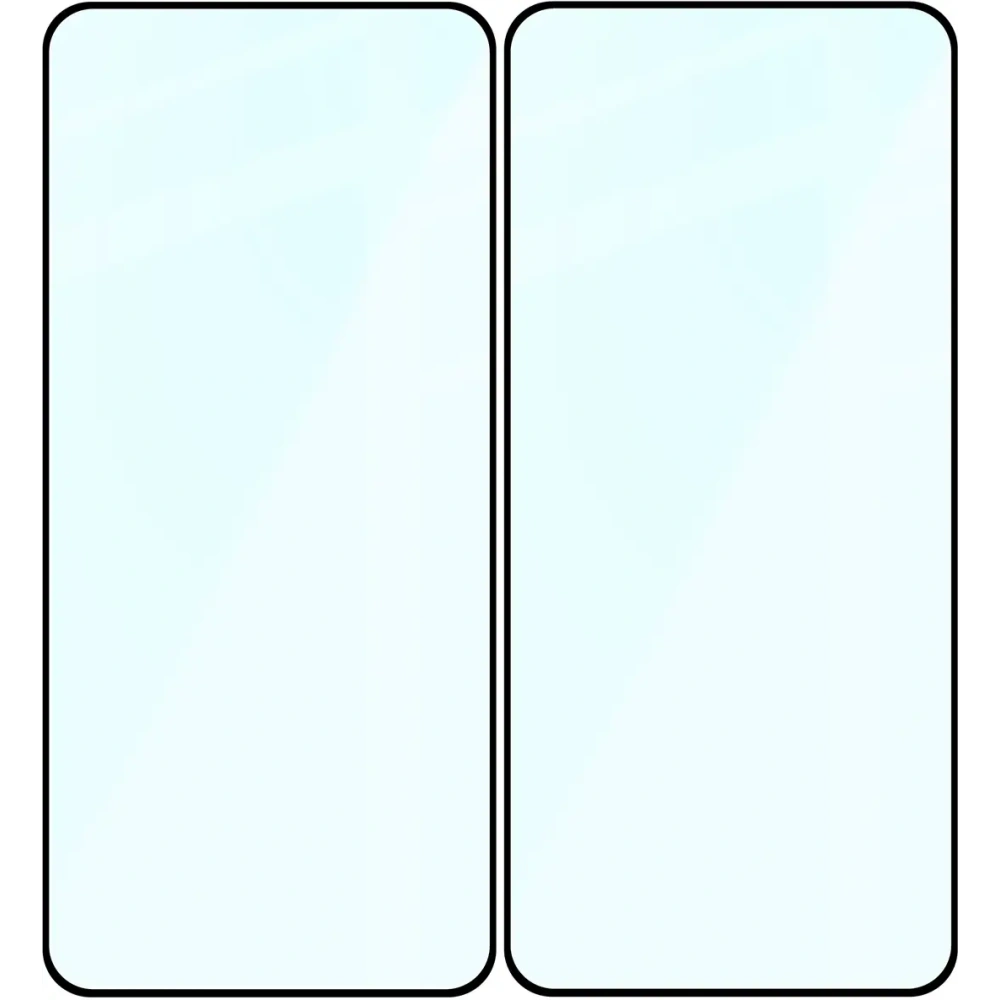 Szkło hartowane Bizon Glass Edge Duo do Xiaomi 12T / 12T Pro czarna ramka [2 PACK]