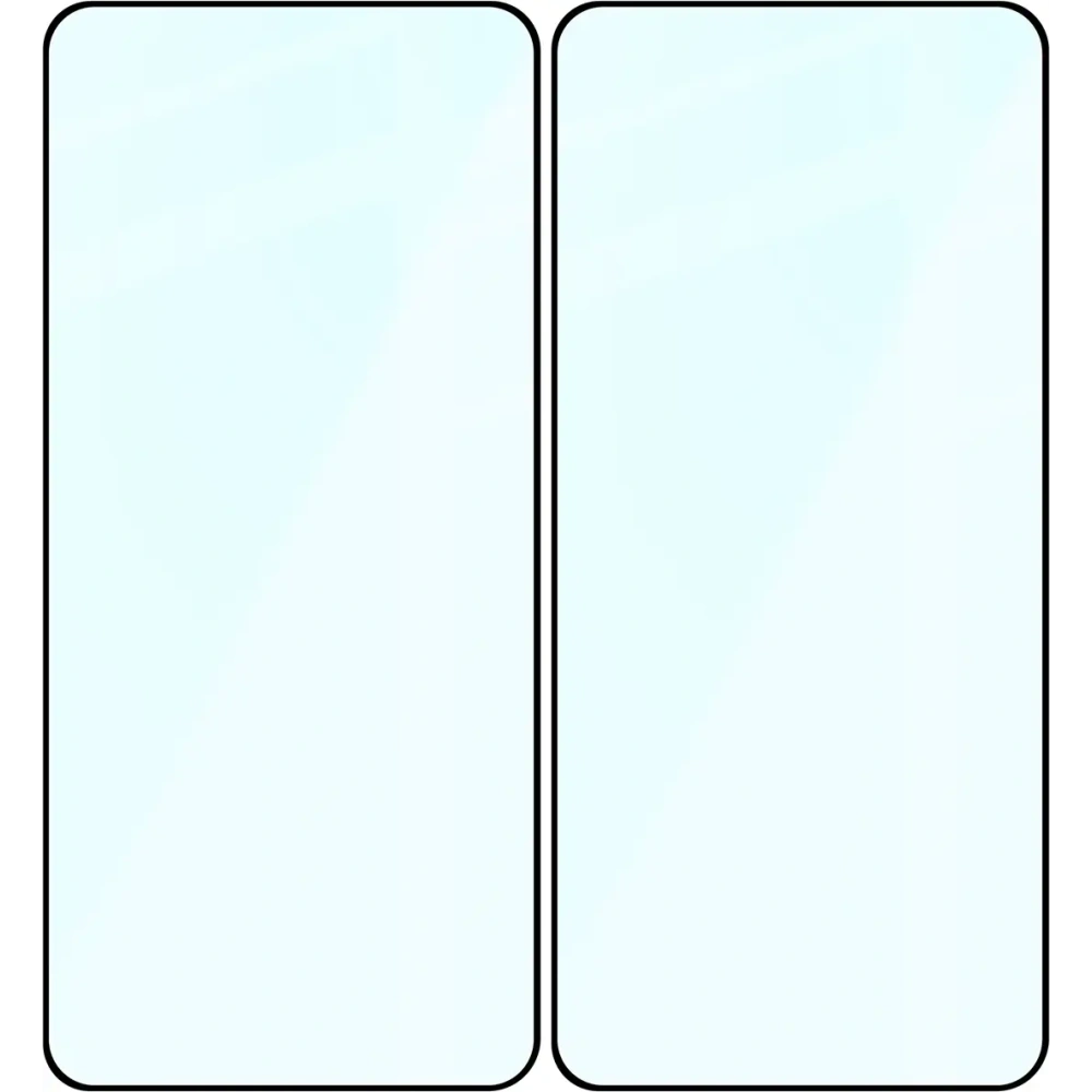 Szkło hartowane Bizon Glass Edge Duo do Xiaomi 14T czarna ramka [2 PACK]