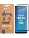Szkło hartowane Bizon Glass Edge Duo do Xiaomi Redmi 14C 4G / POCO C75 czarna ramka [2 PACK]