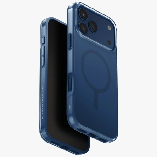 Etui UNIQ Clario do Apple iPhone 17 Pro Max Magclick Charging niebieski