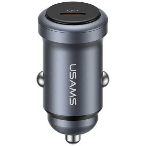 Ładowarka samochodowa USAMS CC321 Aluminium 30W USB-C PD tarnish