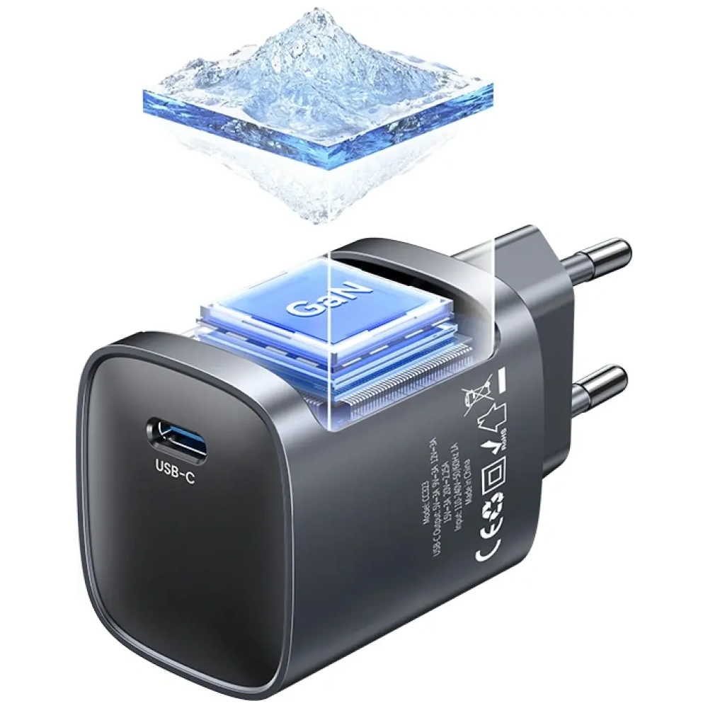 Ładowarka sieciowa USAMS T66 USB-C 45W GaN Fast Charger tarnish