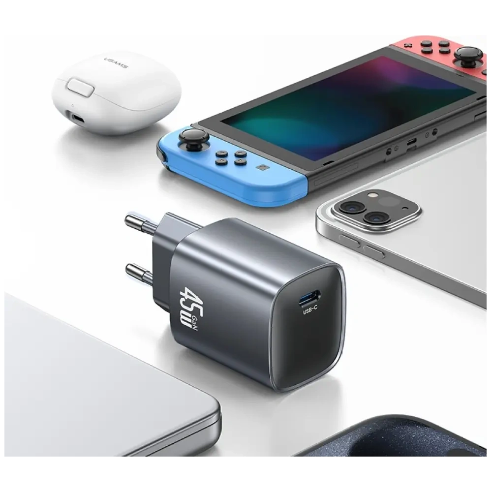 Ładowarka sieciowa USAMS T66 USB-C 45W GaN Fast Charger tarnish