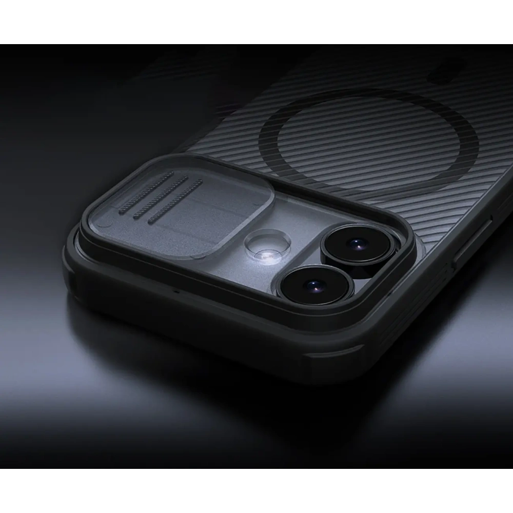 Etui Nillkin CamShield Pro Magnetic Case do Apple iPhone 17 półprzezroczyste czarne