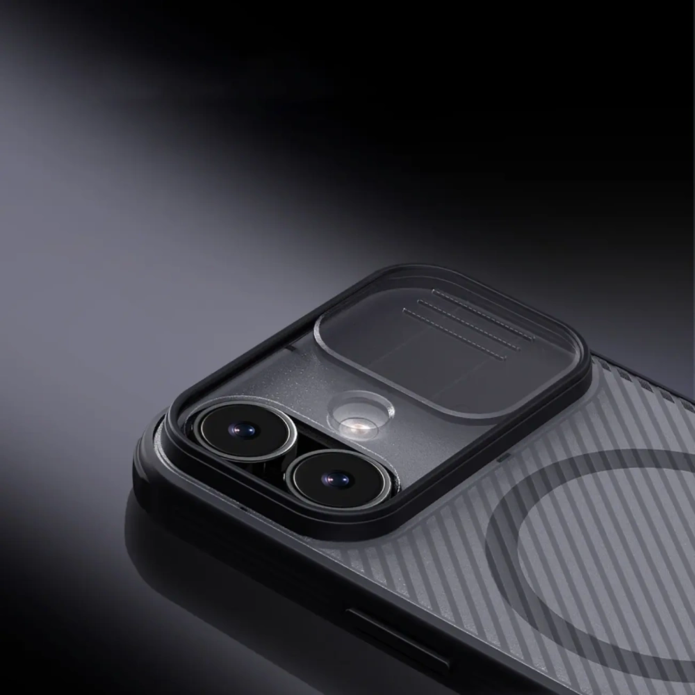 Etui Nillkin CamShield Pro Magnetic Case do Apple iPhone 17 półprzezroczyste czarne