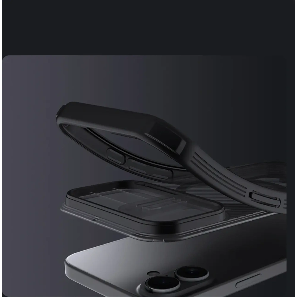 Etui Nillkin CamShield Pro Magnetic Case do Apple iPhone 17 półprzezroczyste czarne