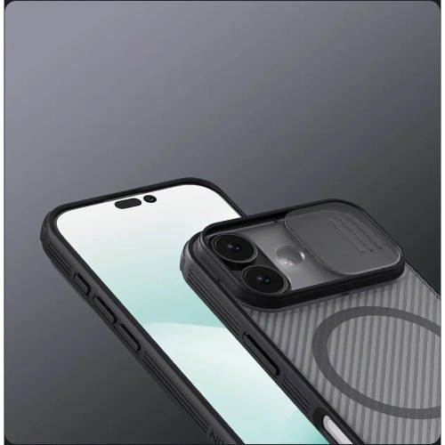 Etui Nillkin CamShield Pro Magnetic Case do Apple iPhone 17 półprzezroczyste czarne