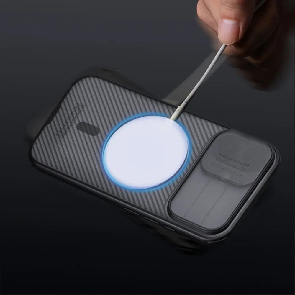 Etui Nillkin CamShield Pro Magnetic Case do Apple iPhone 17 półprzezroczyste czarne