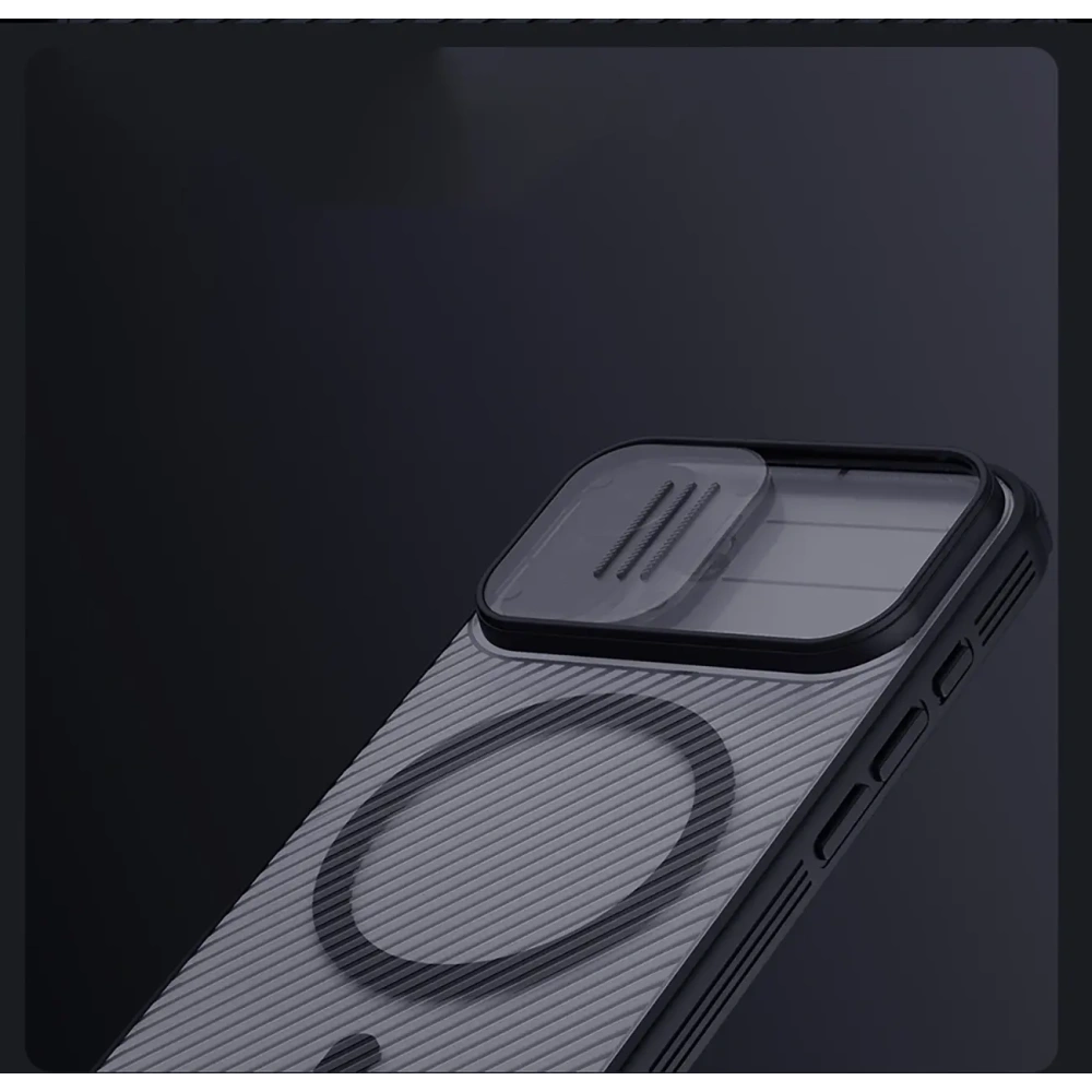 Etui Nillkin CamShield Pro Magnetic Case do Apple iPhone 17 półprzezroczyste czarne