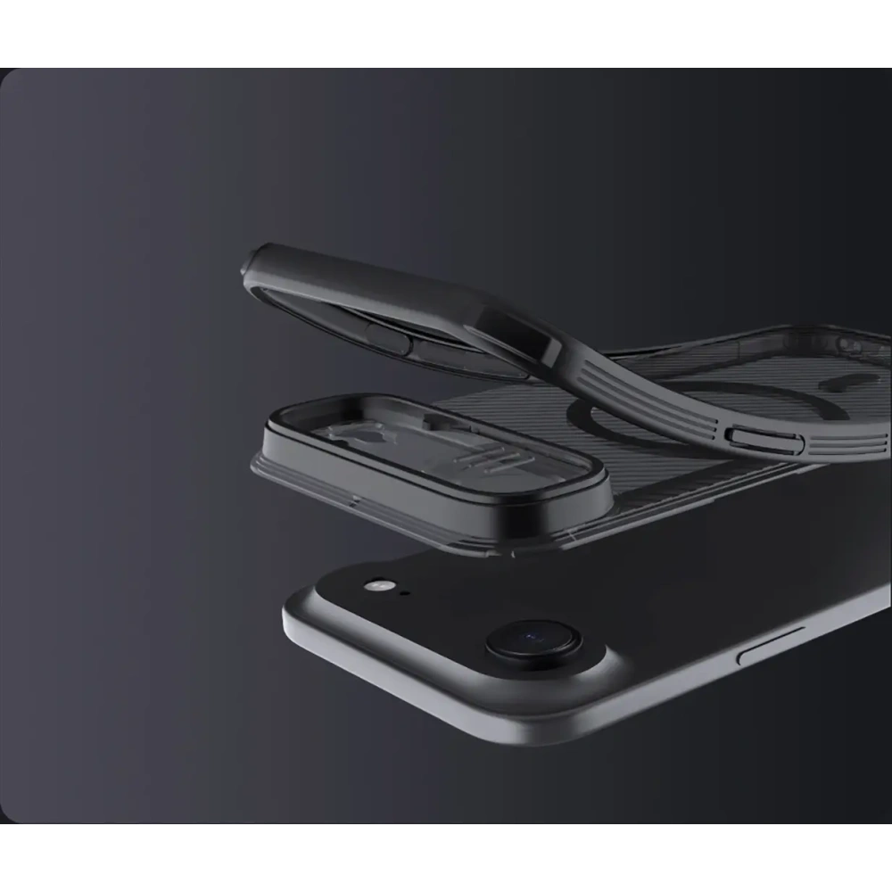 Etui Nillkin CamShield Pro Magnetic Case do Apple iPhone Air półprzezroczyste czarne