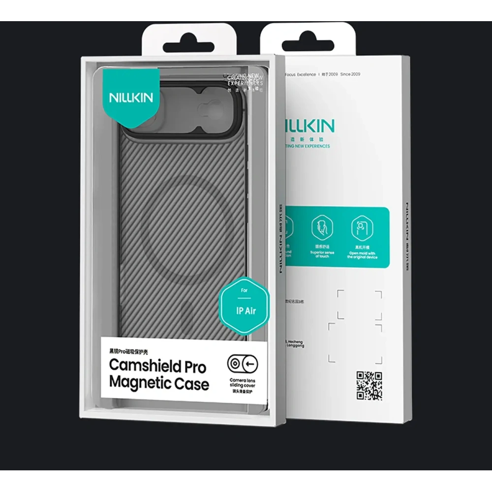 Etui Nillkin CamShield Pro Magnetic Case do Apple iPhone Air półprzezroczyste czarne