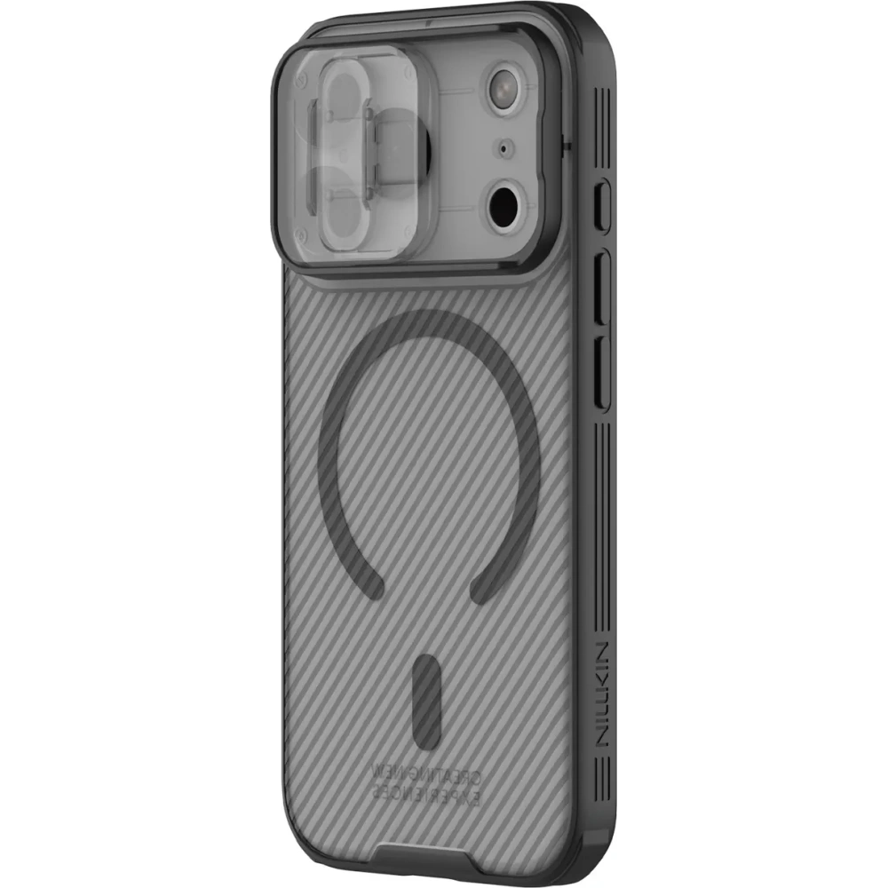 Etui Nillkin CamShield Pro Magnetic Case do Apple iPhone 17 Pro półprzezroczyste czarne