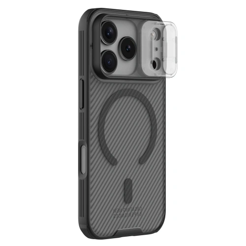 Etui Nillkin CamShield Pro Magnetic Case do Apple iPhone 17 Pro półprzezroczyste czarne