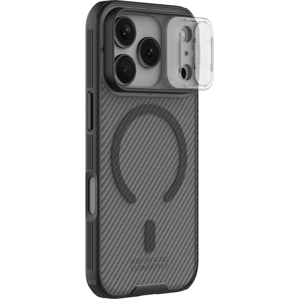 Etui Nillkin CamShield Pro Magnetic Case do Apple iPhone 17 Pro półprzezroczyste czarne