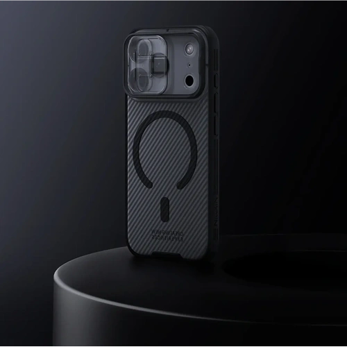 Etui Nillkin CamShield Pro Magnetic Case do Apple iPhone 17 Pro półprzezroczyste czarne