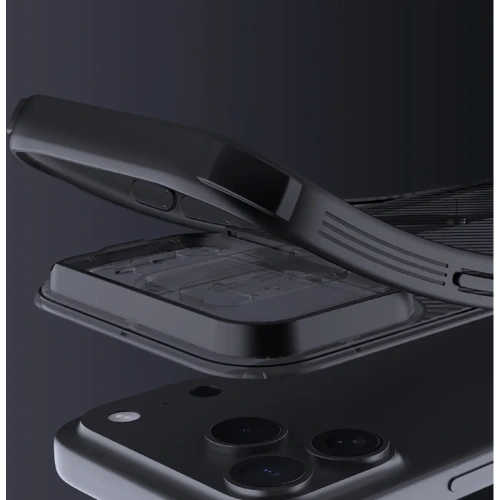 Etui Nillkin CamShield Pro Magnetic Case do Apple iPhone 17 Pro półprzezroczyste czarne