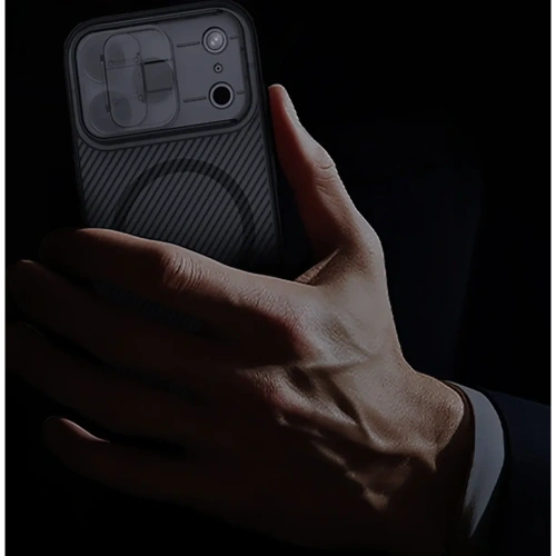 Etui Nillkin CamShield Pro Magnetic Case do Apple iPhone 17 Pro półprzezroczyste czarne