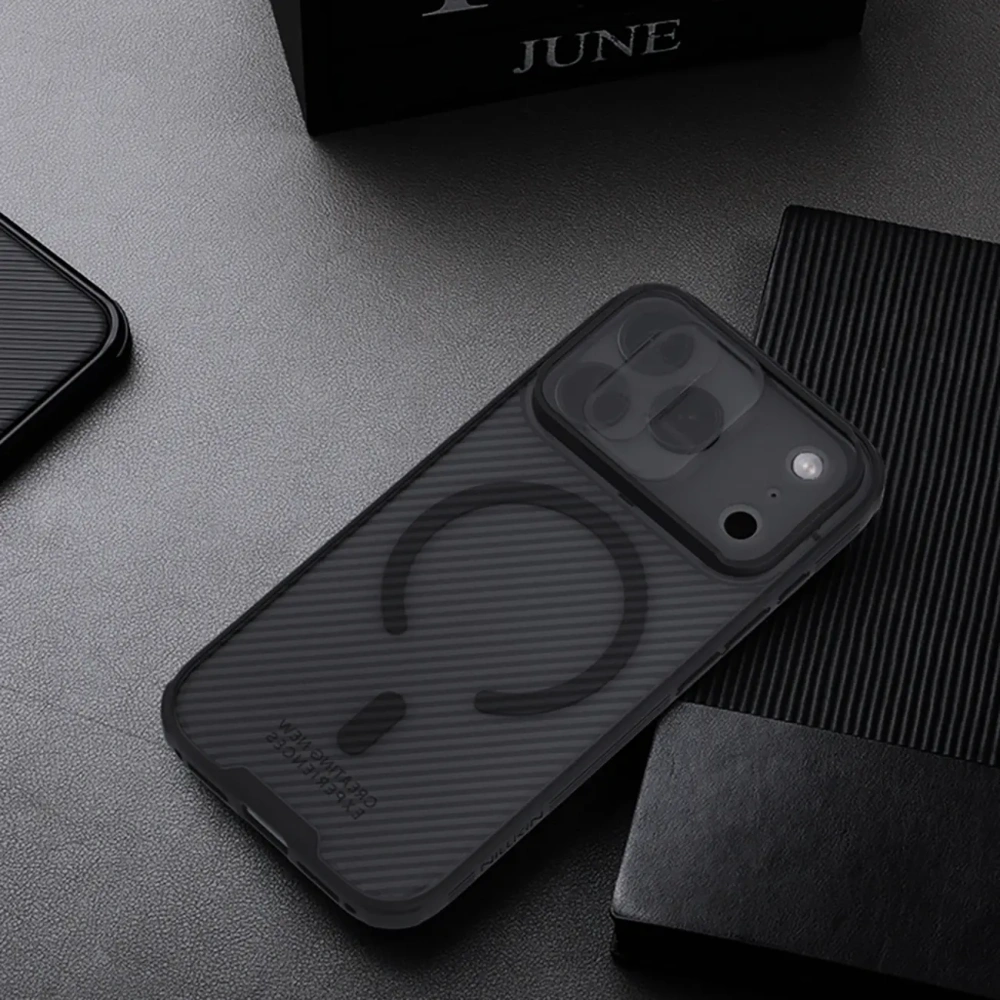 Etui Nillkin CamShield Pro Magnetic Case do Apple iPhone 17 Pro półprzezroczyste czarne