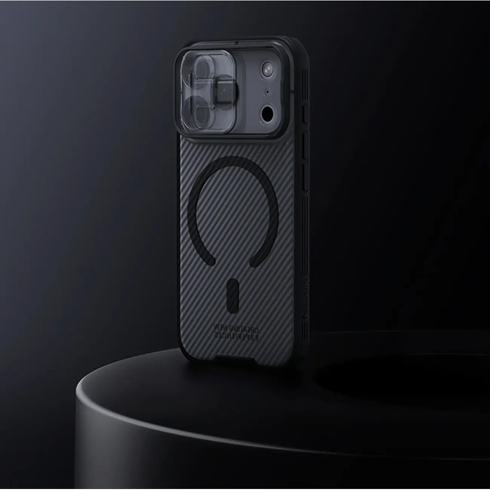 Etui Nillkin CamShield Pro Magnetic Case do Apple iPhone 17 Pro Max półprzezroczyste czarne