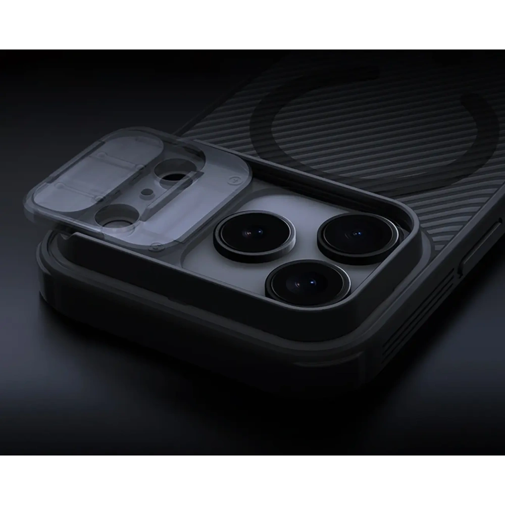 Etui Nillkin CamShield Pro Magnetic Case do Apple iPhone 17 Pro Max półprzezroczyste czarne