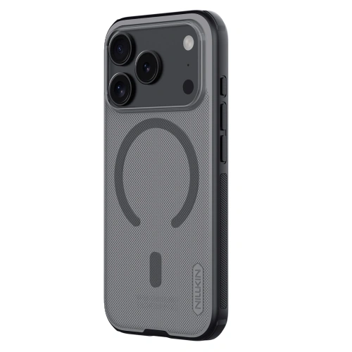 Etui Nillkin Super Frosted Shield Pro Magnetic MagSafe do Apple iPhone 17 Pro półprzezroczyste czarne