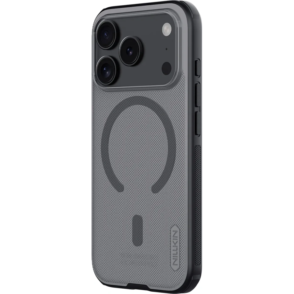 Etui Nillkin Super Frosted Shield Pro Magnetic MagSafe do Apple iPhone 17 Pro półprzezroczyste czarne