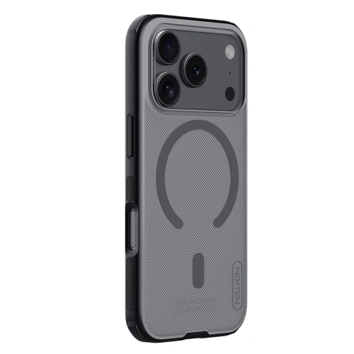 Etui Nillkin Super Frosted Shield Pro Magnetic MagSafe do Apple iPhone 17 Pro półprzezroczyste czarne