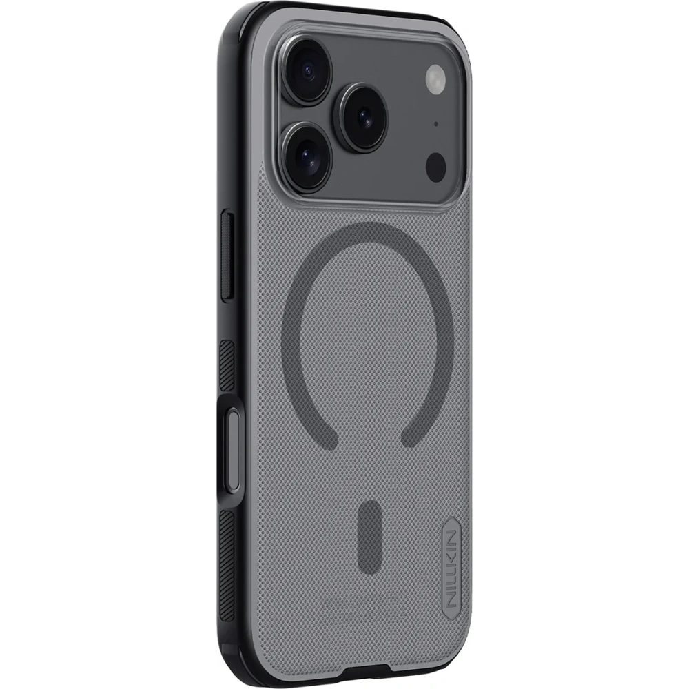 Etui Nillkin Super Frosted Shield Pro Magnetic MagSafe do Apple iPhone 17 Pro półprzezroczyste czarne