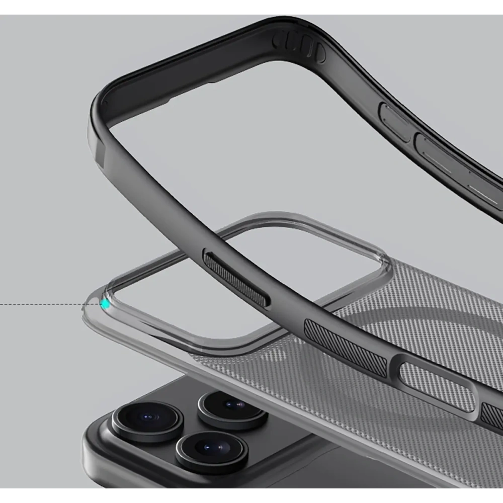 Etui Nillkin Super Frosted Shield Pro Magnetic MagSafe do Apple iPhone 17 Pro półprzezroczyste czarne