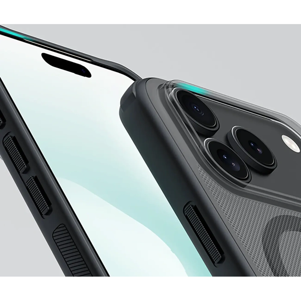 Etui Nillkin Super Frosted Shield Pro Magnetic MagSafe do Apple iPhone 17 Pro półprzezroczyste czarne