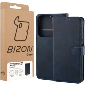 Etui z klapką Bizon Case Pocket do Xiaomi Redmi 15C 4G / 5G / Poco C85 granatowe