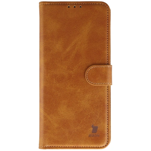 Etui z klapką Bizon Case Pocket do Xiaomi Redmi 15C 4G / 5G / Poco C85 brązowe
