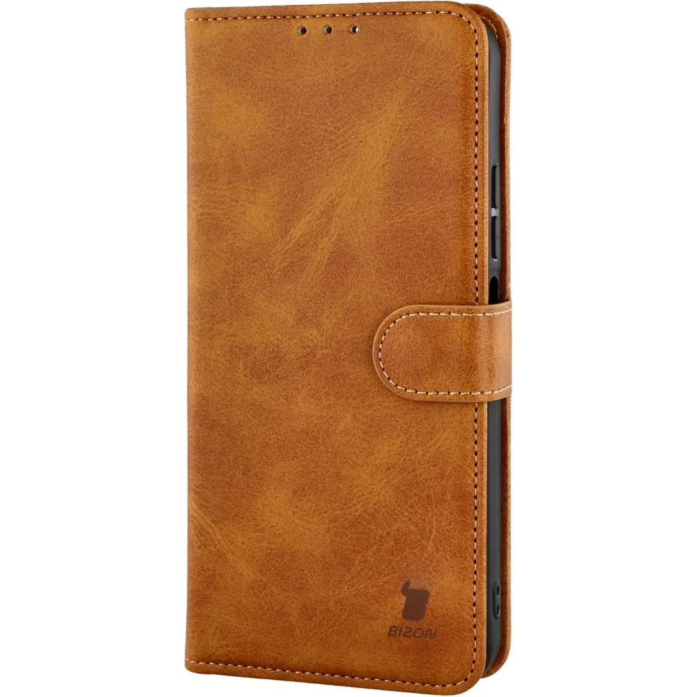 Etui z klapką Bizon Case Pocket do Xiaomi Redmi 15C 4G / 5G / Poco C85 173mm brązowe